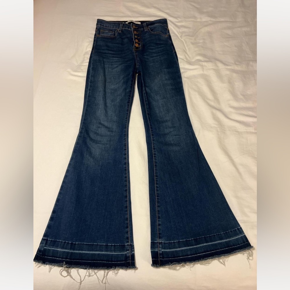 Celebrity Pink Dark Blue Wide Leg Jeans